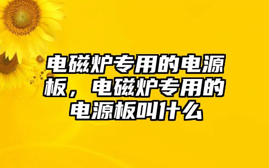 電磁爐專用的電源板，電磁爐專用的電源板叫什么