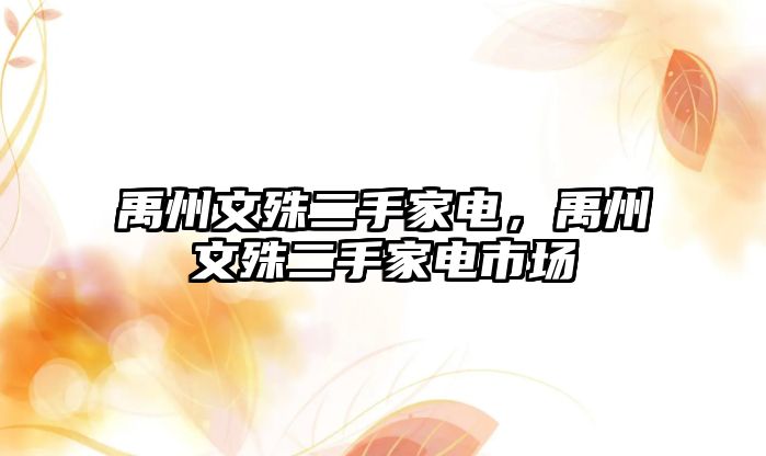 禹州文殊二手家電，禹州文殊二手家電市場